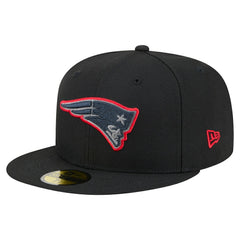 New England Patriots New Era Color Pop 59FIFTY Fitted Hat Black | NFL