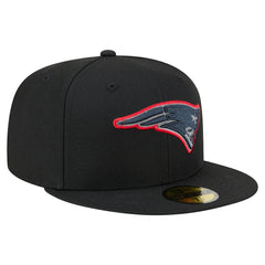 New England Patriots New Era Color Pop 59FIFTY Fitted Hat Black | NFL