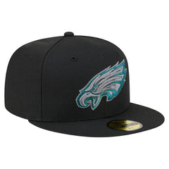 Philadelphia Eagles New Era Color Pop 59FIFTY Fitted Hat Black | NFL