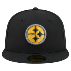 Pittsburgh Steelers New Era Color Pop 59FIFTY Fitted Hat Black | NFL