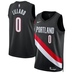 Damian Lillard Portland Trail Blazers Unisex Swingman Player Jersey Icon Editi- Black - NBA