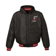 Portland Trail Blazers JH Design Youth Reversible Fleece Full-Zip Varsity Hoodie Black - NBA