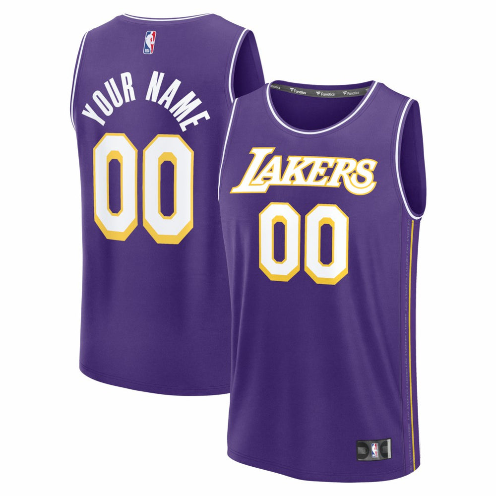 Los Angeles Lakers Fastbreak Custom Jersey Statement Edition Purple - NBA