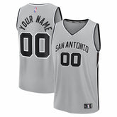 San Antonio Spurs Youth Fastbreak Custom Jersey Statement Edition Silver - NBA