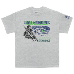 Seattle Seahawks Ceremony of Roses Jimi Hendrix Vintage Athletic T-Shirt Heather Gray | NFL