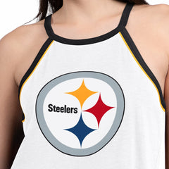 Pittsburgh Steelers G-III 4Her by Carl Banks Women's Redemption Win Slub Tank Top White | NFL