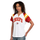 Kansas City Chiefs Starter Women's Game On Notch Neck T-Shirt White | NFL