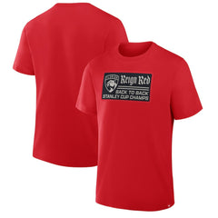 Florida Panthers Back-To-Back Stanley Cup Champions Reign Red T-Shirt - Red - NHL