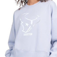Houston Texans Starter Women's Travel Pastels Boxy Fleece Sweatshirt Light Blue | NFL