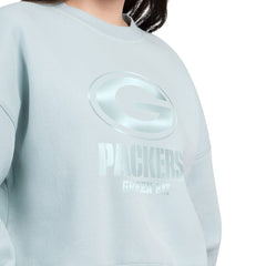 Green Bay Packers Starter Women's Travel Pastels Boxy Fleece Sweatshirt Mint | NFL