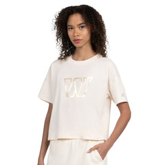 Washington Commanders Starter Women's Pastel Travel Boxy Cropped T-Shirt Cream | NFL