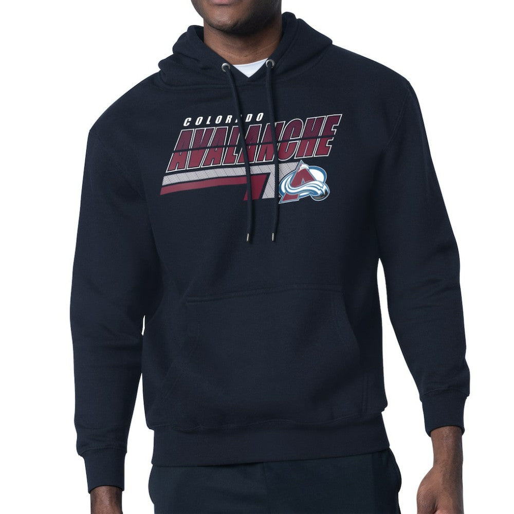 Colorado Avalanche Starter Logo Push Fleece Hoodie - Navy - NHL