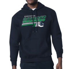 Vancouver Canucks Starter Logo Push Fleece Hoodie - Blue - NHL