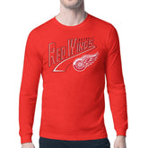 Detroit Red Wings Starter Modern Tailsweep Long Sleeve T-Shirt - Red - NHL