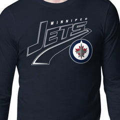 Winnipeg Jets Starter Modern Tailsweep Long Sleeve T-Shirt - Navy - NHL