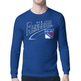 New York Rangers Starter Modern Tailsweep Long Sleeve T-Shirt - Blue - NHL