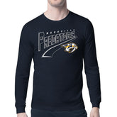 Nashville Predators Starter Modern Tailsweep Long Sleeve T-Shirt - Navy - NHL