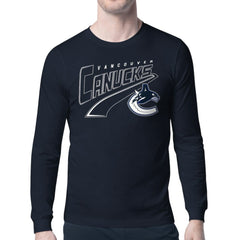Vancouver Canucks Starter Modern Tailsweep Long Sleeve T-Shirt - Blue - NHL