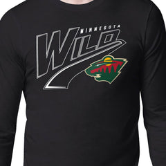 Minnesota Wild Starter Modern Tailsweep Long Sleeve T-Shirt - Black - NHL