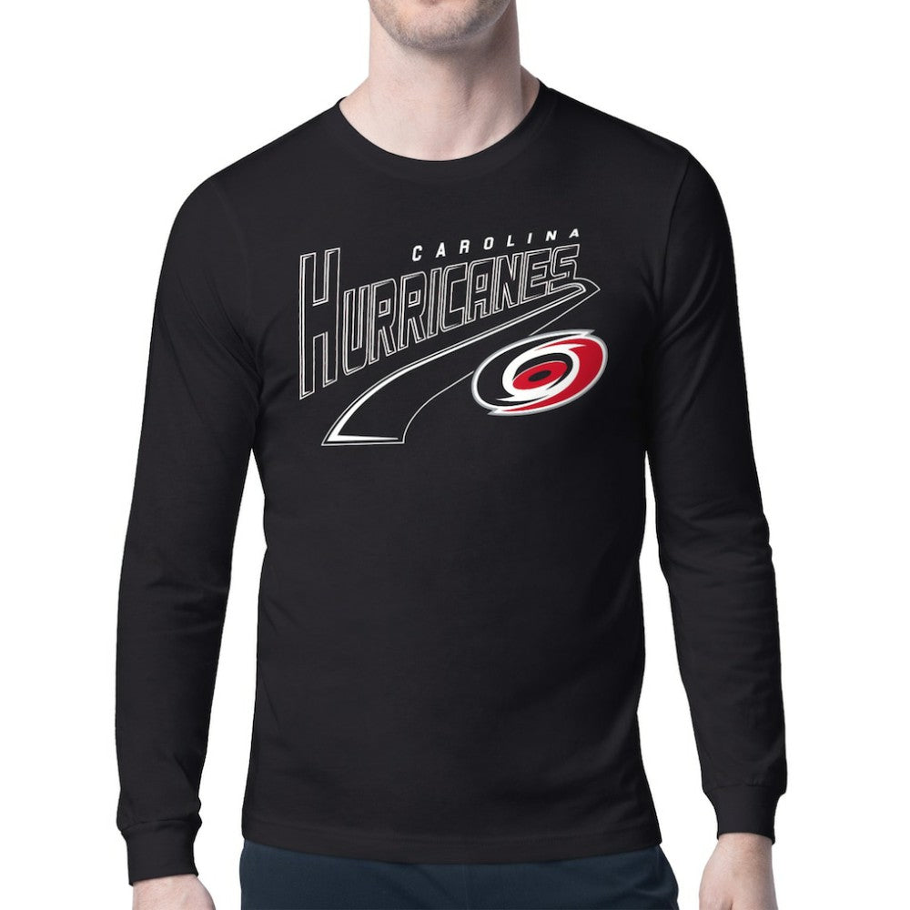 Carolina Hurricanes Starter Modern Tailsweep Long Sleeve T-Shirt - Black - NHL