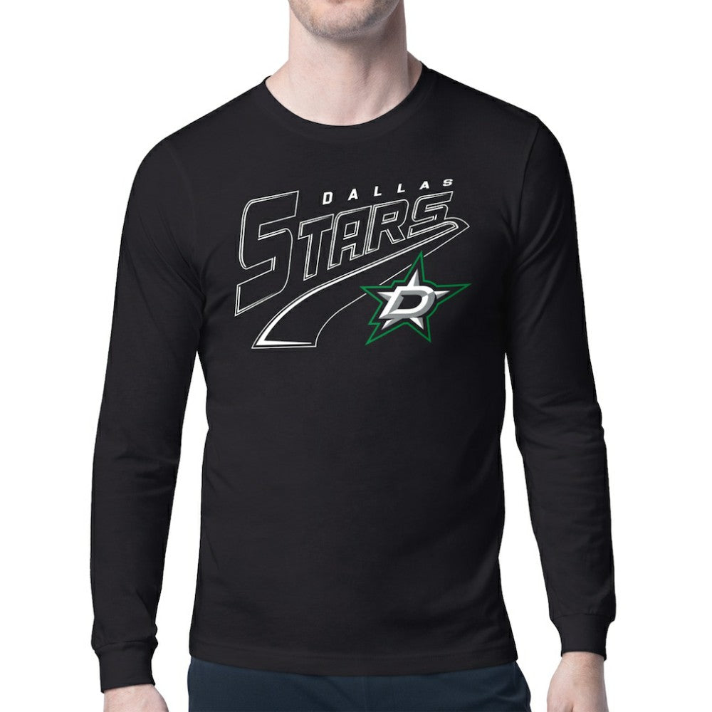 Dallas Stars Starter Modern Tailsweep Long Sleeve T-Shirt - Black - NHL