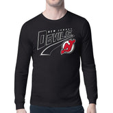 New Jersey Devils Starter Modern Tailsweep Long Sleeve T-Shirt - Black - NHL