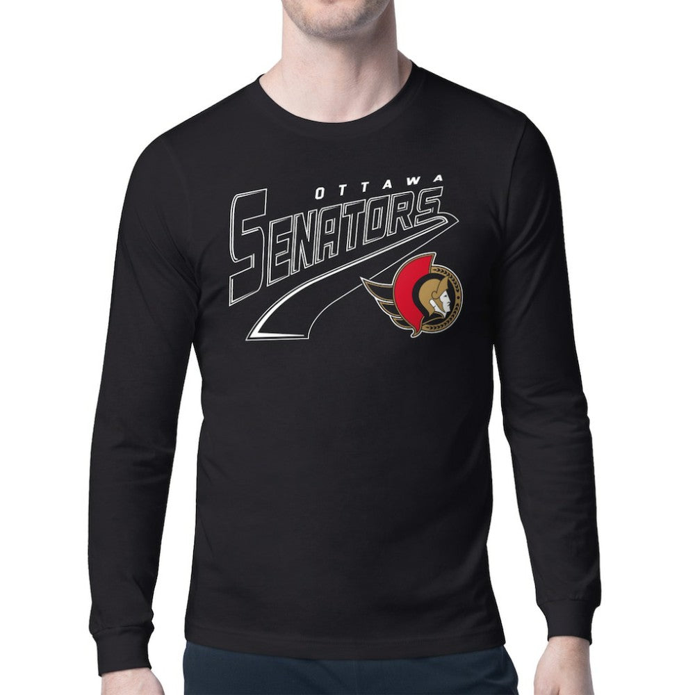 Ottawa Senators Starter Modern Tailsweep Long Sleeve T-Shirt - Black - NHL