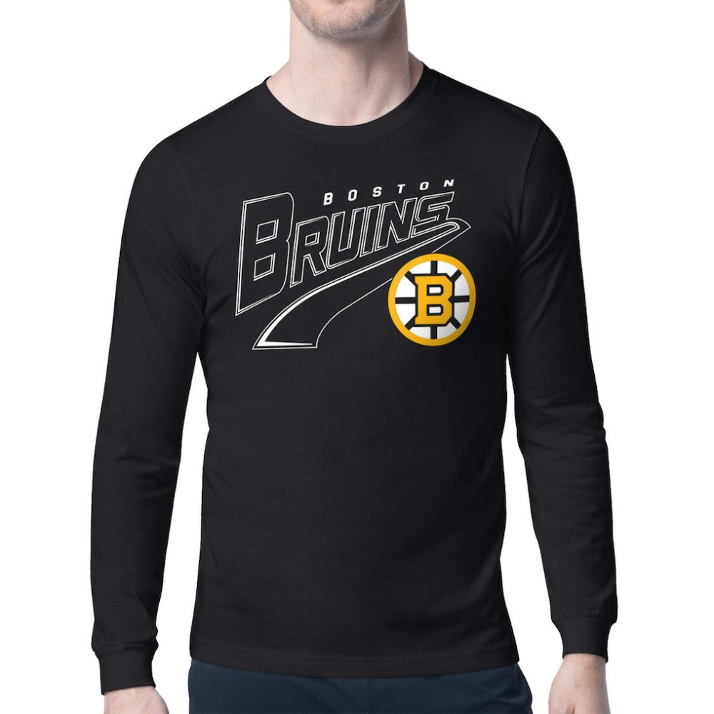 Boston Bruins Starter Modern Tailsweep Long Sleeve T-Shirt - Black - NHL