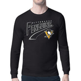 Pittsburgh Penguins Starter Modern Tailsweep Long Sleeve T-Shirt - Black - NHL