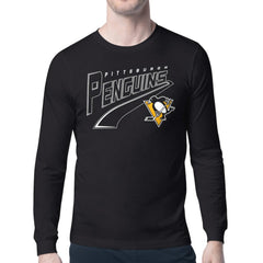 Pittsburgh Penguins Starter Modern Tailsweep Long Sleeve T-Shirt - Black - NHL