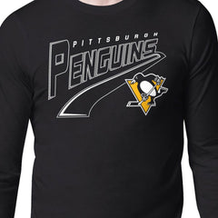 Pittsburgh Penguins Starter Modern Tailsweep Long Sleeve T-Shirt - Black - NHL