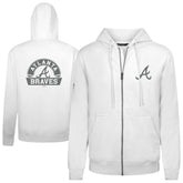 Atlanta Braves Levelwear Podium Chenille Logo Full-Zip Hoodie - MLB