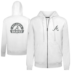 Atlanta Braves Levelwear Podium Chenille Logo Full-Zip Hoodie - MLB