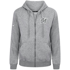 Miami Marlins Levelwear Podium Chenille Logo Full-Zip Hoodie - MLB
