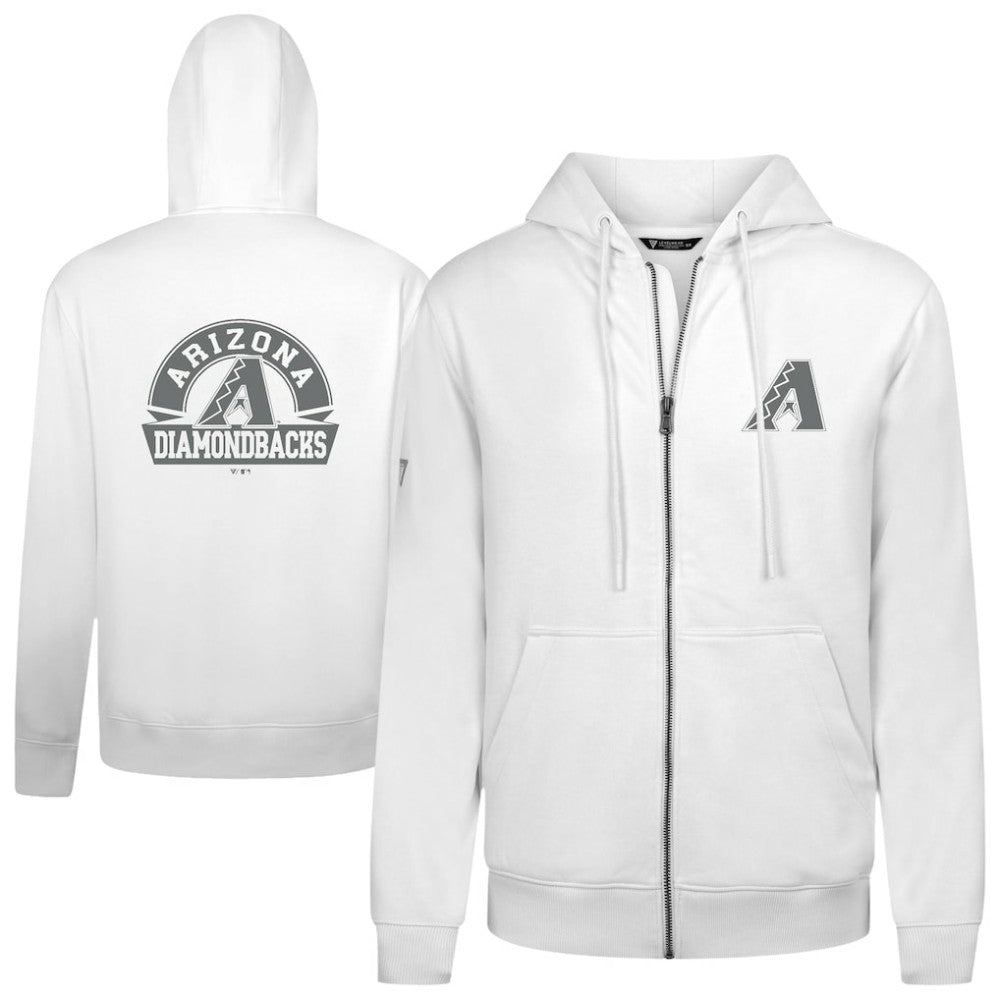 Arizona Diamondbacks Levelwear Podium Chenille Logo Full-Zip Hoodie - MLB
