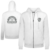 Milwaukee Brewers Levelwear Podium Banner Arch Full-Zip Hoodie - MLB
