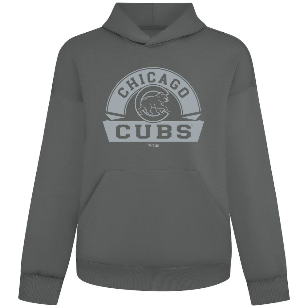 Chicago Cubs Levelwear Luxe Signature Banner Arch Tri-Blend Hoodie - MLB