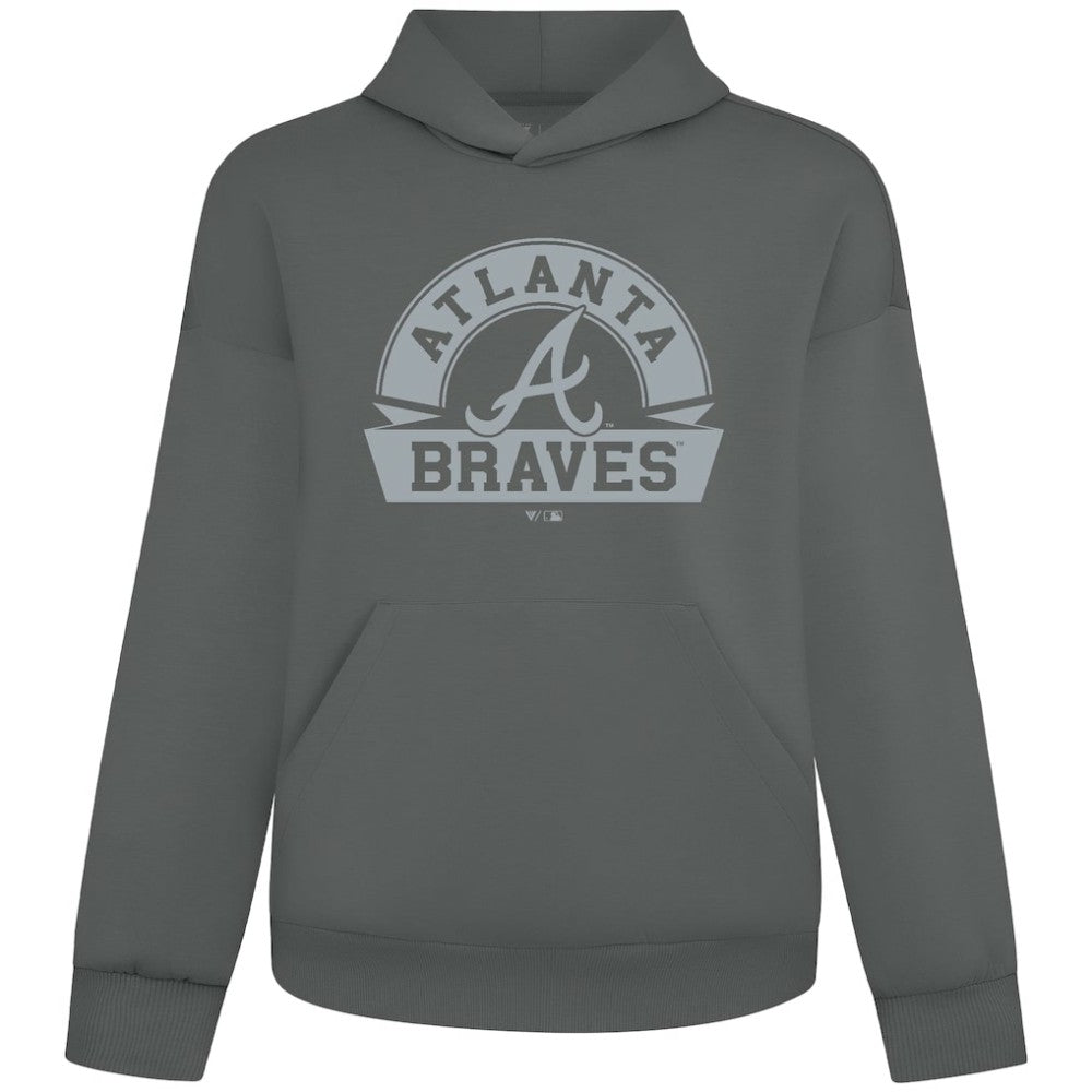Atlanta Braves Levelwear Luxe Signature Banner Arch Tri-Blend Hoodie - MLB