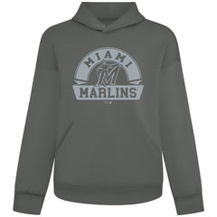 Miami Marlins Levelwear Luxe Signature Banner Arch Tri-Blend Hoodie - MLB