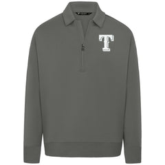 Texas Rangers Levelwear Luxe Signature Quarter-Zip Chenille Logo Tri-Blend Sweatshirt - MLB