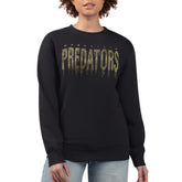 Nashville Predators G-III 4Her by Carl Banks Women's Metallic Drop Printed Fleece Sweatshirt - Black - NHL