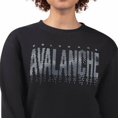 Colorado Avalanche G-III 4Her by Carl Banks Women's Metallic Drop Printed Fleece Sweatshirt - Black - NHL