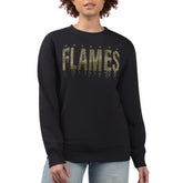 Calgary Flames G-III 4Her by Carl Banks Women's Metallic Drop Printed Fleece Sweatshirt - Black - NHL