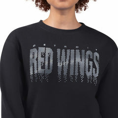 Detroit Red Wings G-III 4Her by Carl Banks Women's Metallic Drop Printed Fleece Sweatshirt - Black - NHL