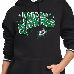 Dallas Stars Starter Women's Fireworks Fleece Hoodie - Black - NHL