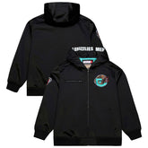 Memphis Grizzlies Hardwood Classics Nights Walk the Tunnel Satin Bomber Full-Snap Hooded Jacket Black - NBA