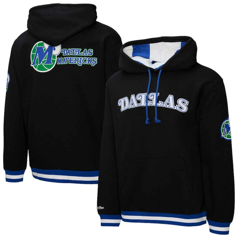 Dallas Mavericks Hardwood Classics Nights Playmaker Fleece Hoodie Black - NBA