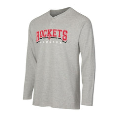 Houston Rockets Concepts Sport Hawthorn Thermal Knit Long Sleeve Henley T-Shirt Gray - NBA
