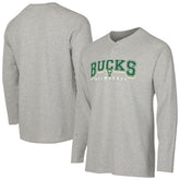 Milwaukee Bucks Concepts Sport Hawthorn Thermal Knit Long Sleeve Henley T-Shirt Gray - NBA