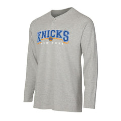 New York Knicks Concepts Sport Hawthorn Thermal Knit Long Sleeve Henley T-Shirt Gray - NBA